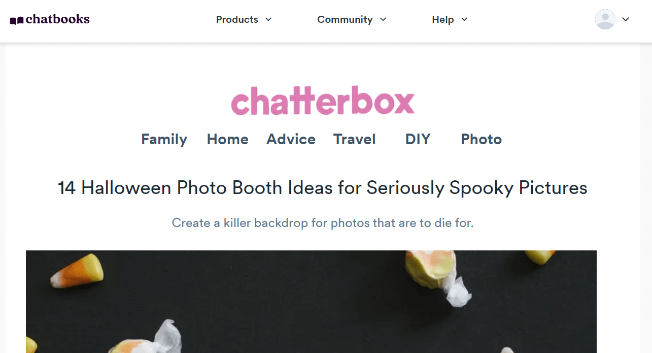 chatterbox halloween photo booth