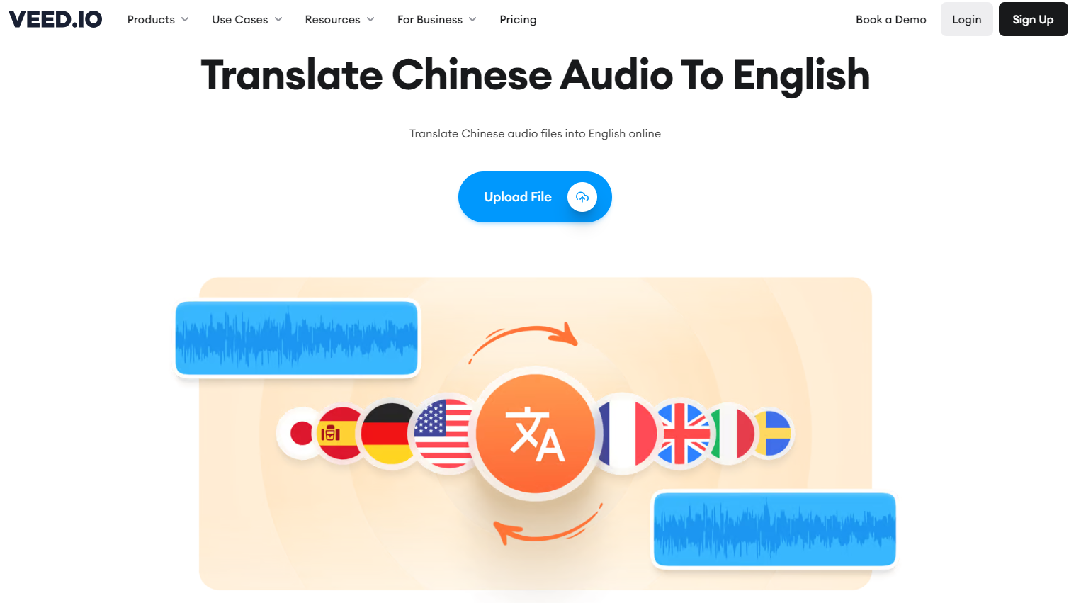 chinese to english voice translator veed