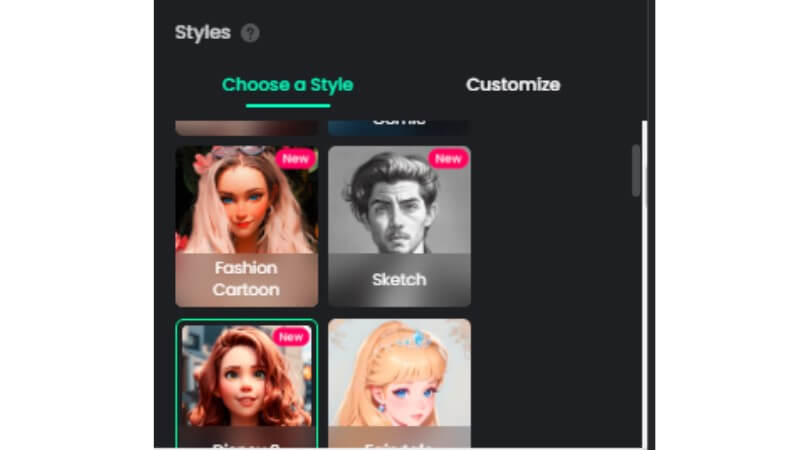 choose style