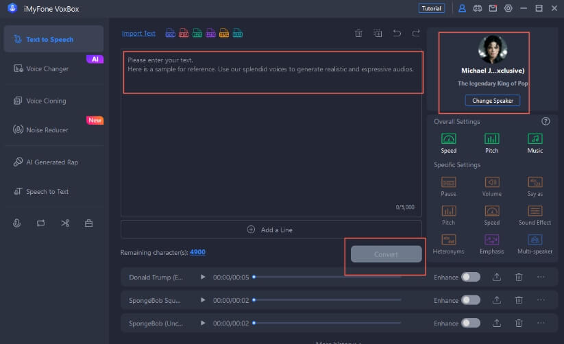 convert text into michael jackson ai voice