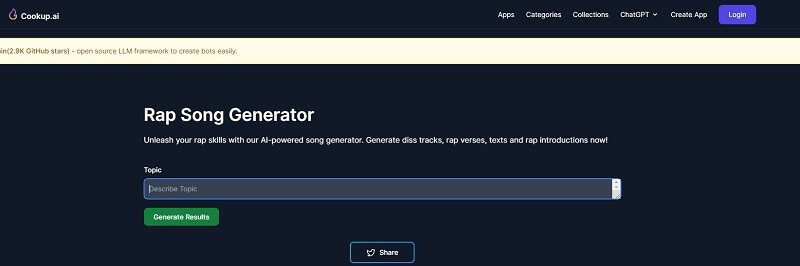 cookup.ai rap song generator