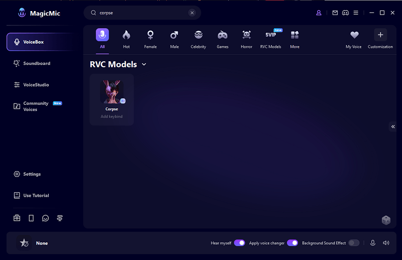 magicmic corpse AI voice changer