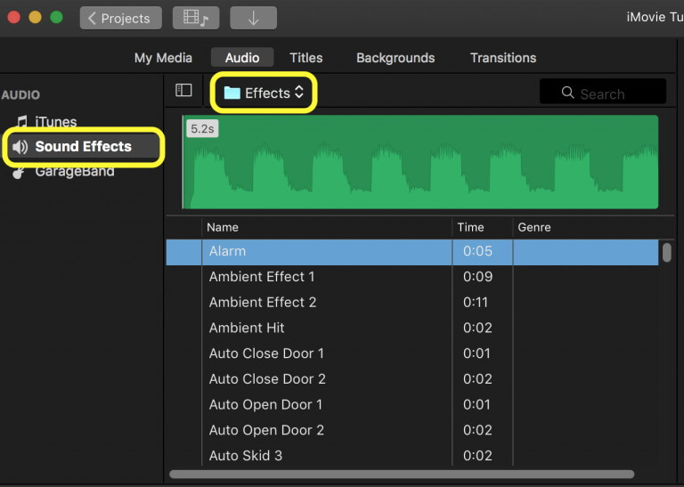 customize audio in imovie