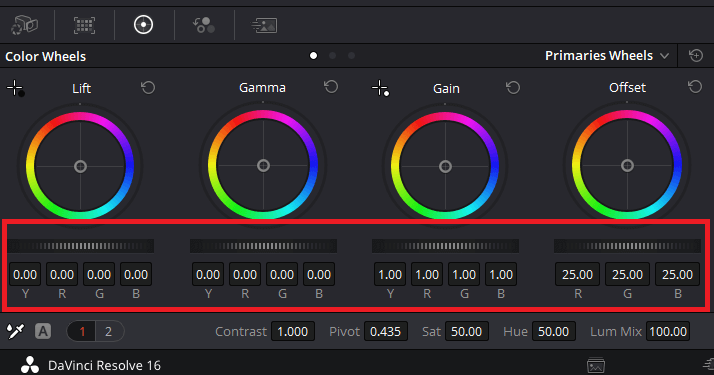 davinci resolve color page