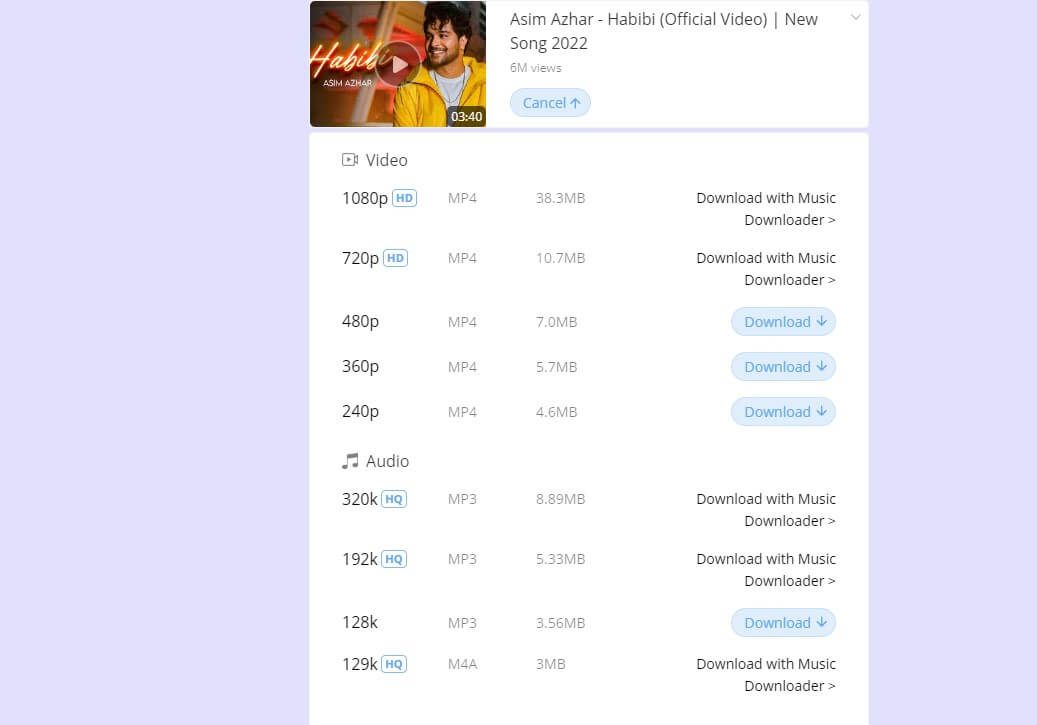 online youtube video download