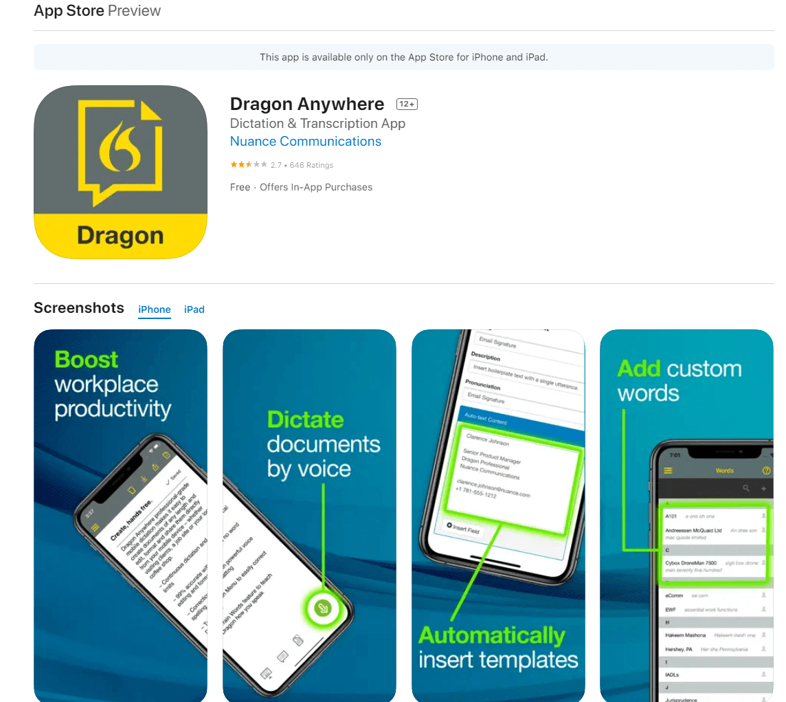 dragon anywhere speech to text
