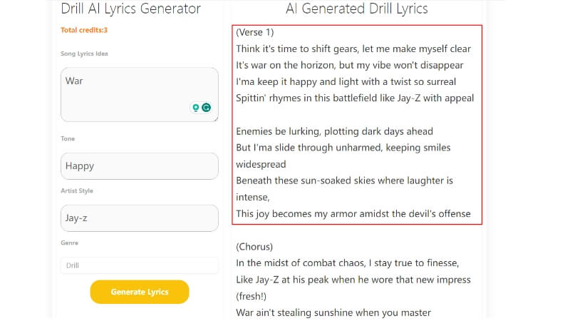 drill lyrics generate step2 industry