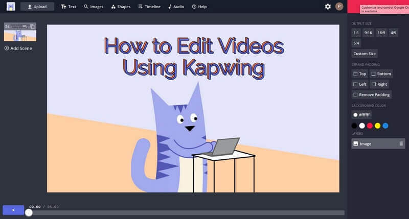 edit videos using kapwing