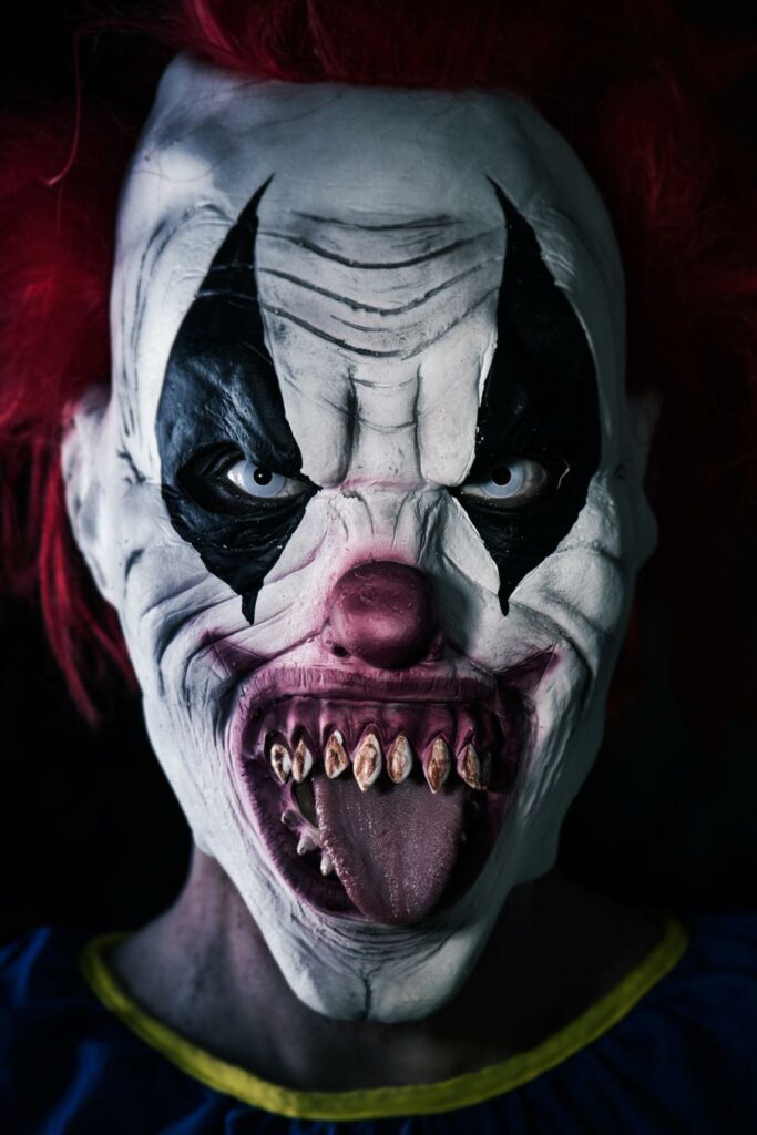 evil clown halloween skeleton makeup idea