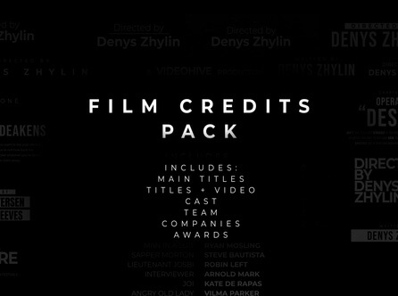 film credits pack