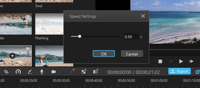 filme speed adjustment