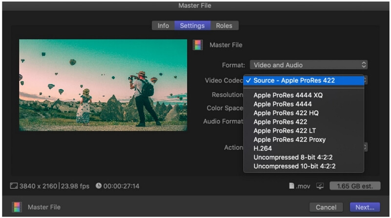 final cut pro export video