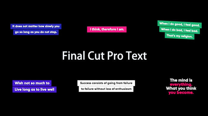 final cut pro text