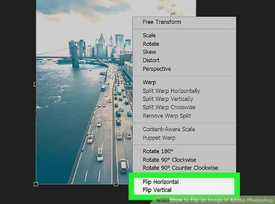 flip image in adobe photoshop4