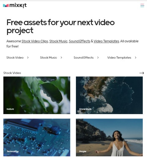 Mixkit free video template