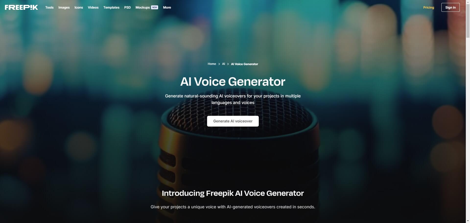 freepik ai voice