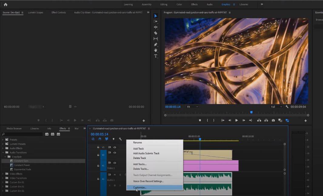 get keyframe options in premiere