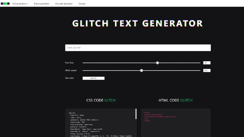 glitchgenerator animated glitch text generator