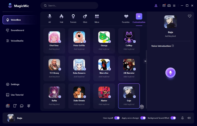 gojo ai voice in magicmic
