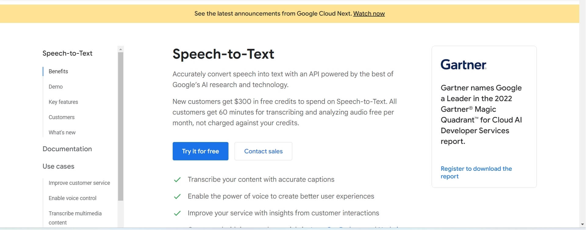 google cloud speech to text
