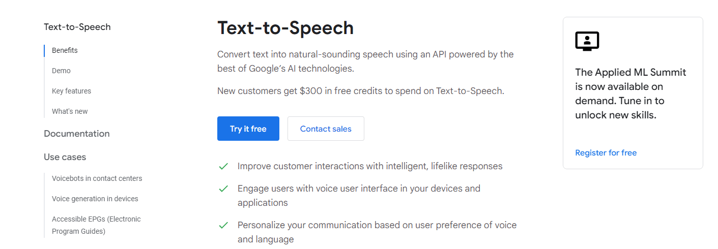  google cloud text to speech