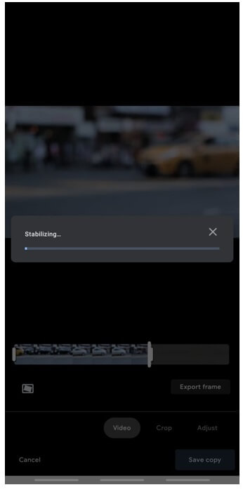 google photos video stabilization