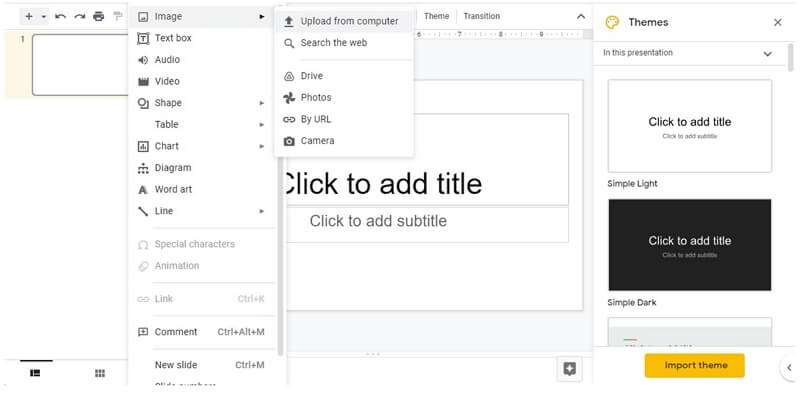 google slides insert image