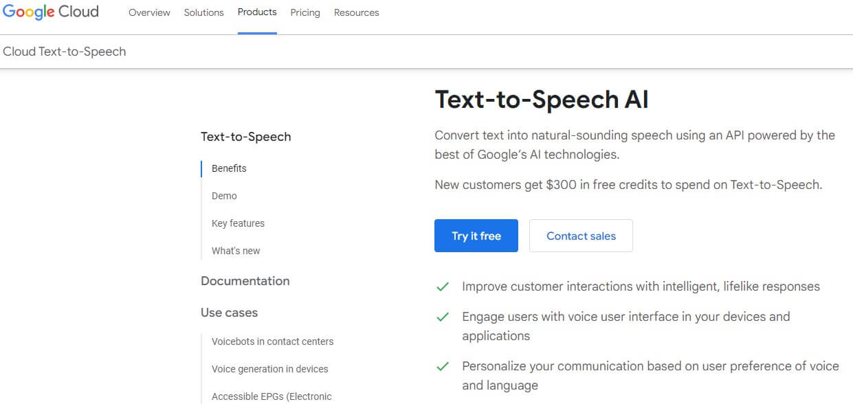 google text to speech