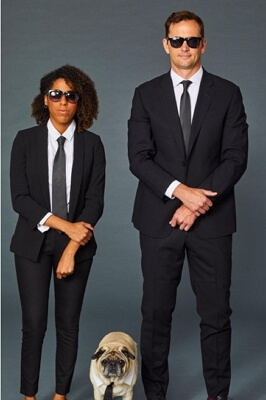 halloween men in black costume