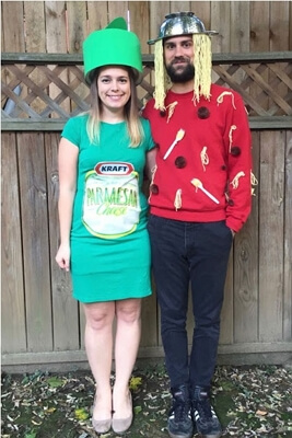 halloween spaghetti parmesan costume