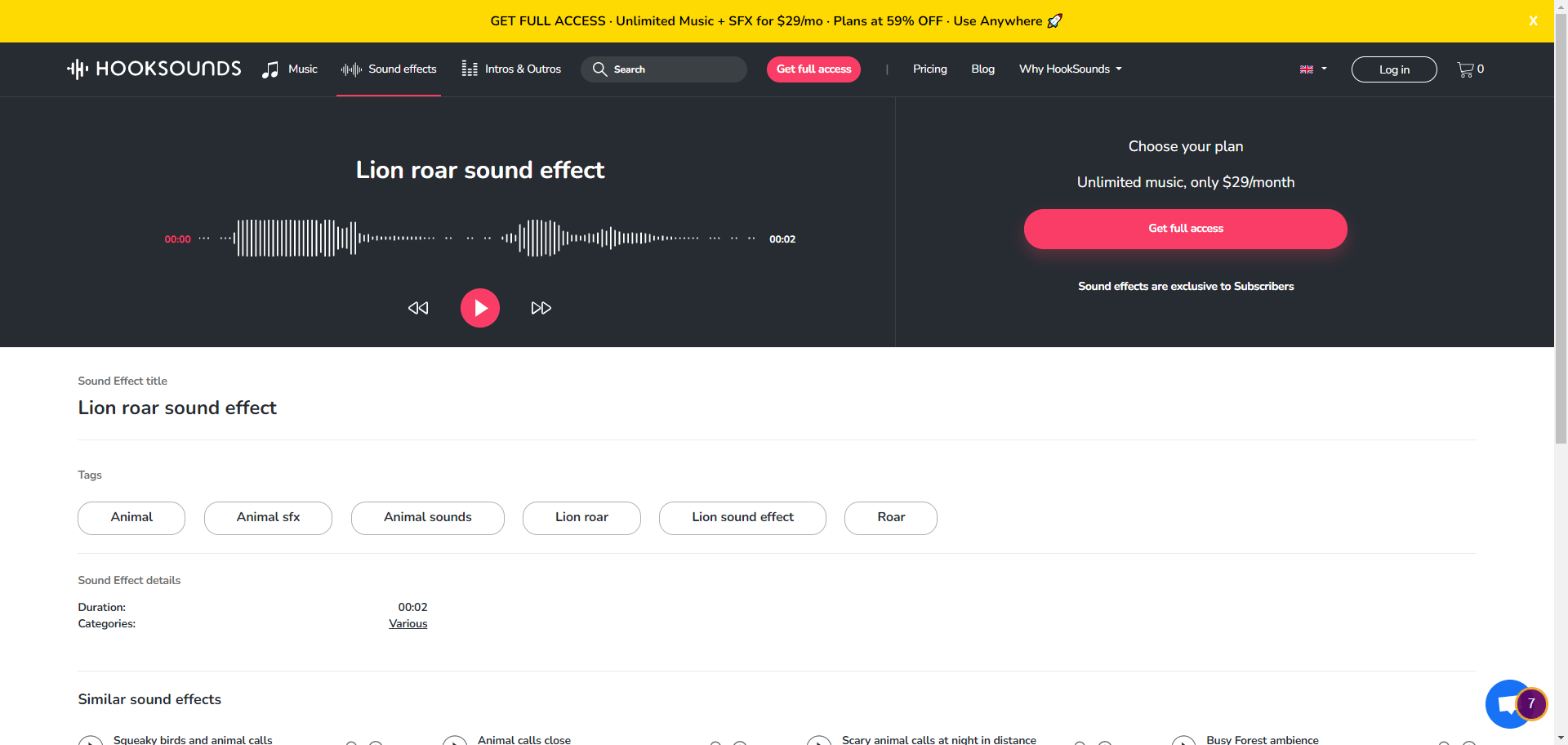 Lion Roaring - Sound Effect - Free Download