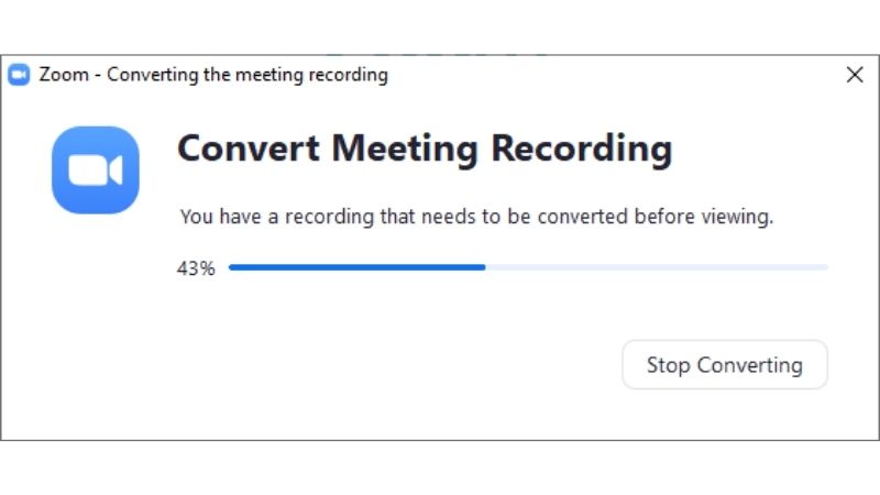 how long does it take zoom to process a recording