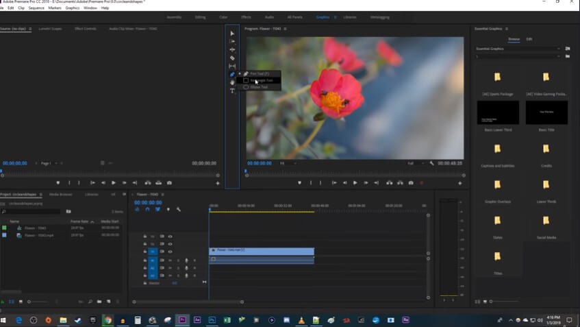 how to add shapes in premiere pro1