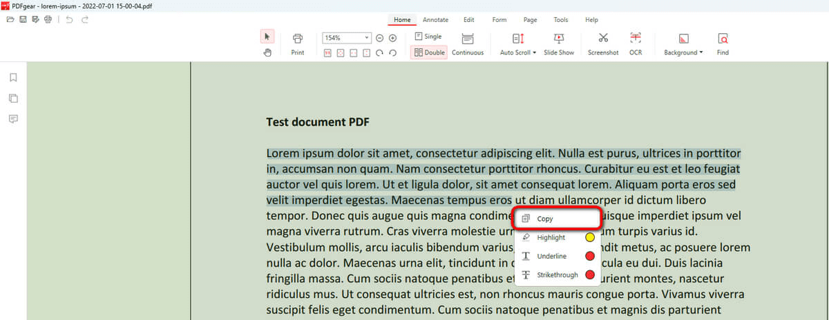how to copy and paste text from a pdf