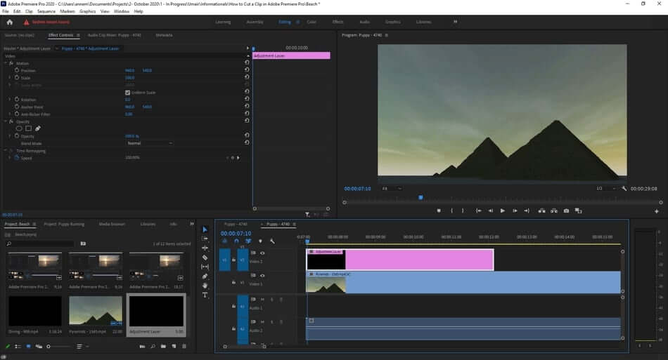 How to Add/Make Adjustment Layer in Adobe Premiere Pro