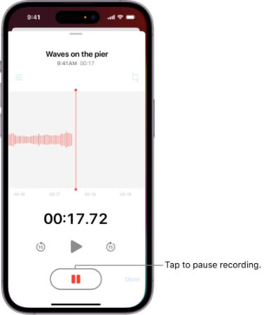 how to record voice memo step2