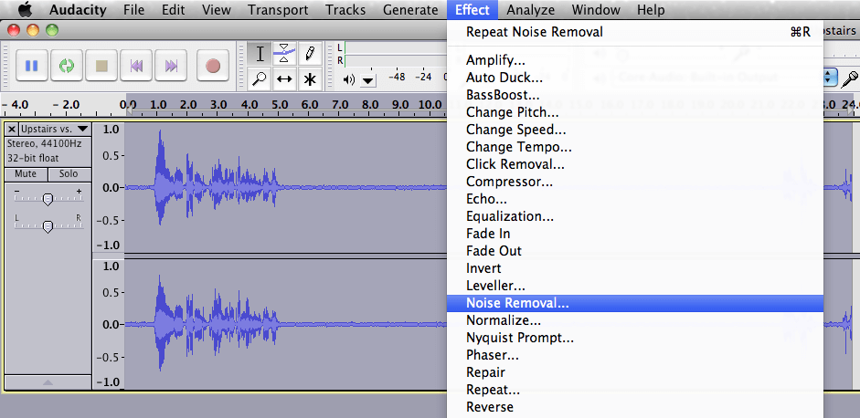 removing background noise in audacity