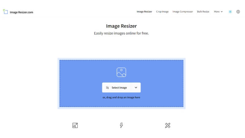 image resizer interface