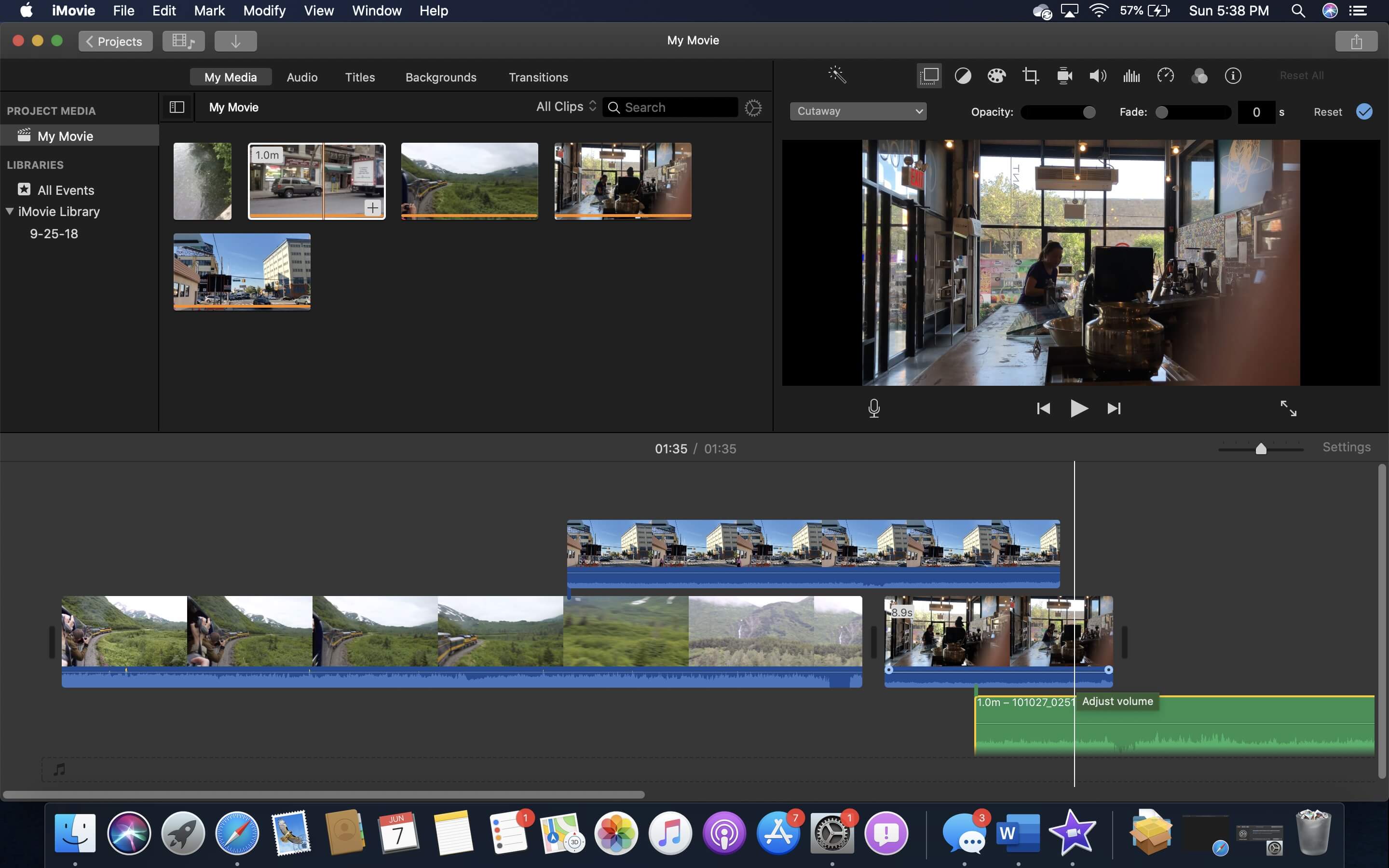 imovie voice sync