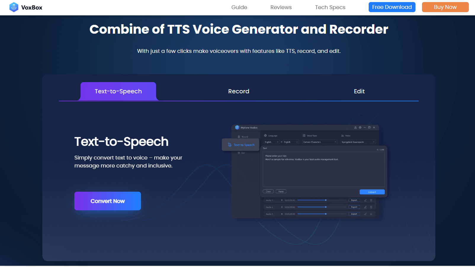 imyfone voxbox text to speech