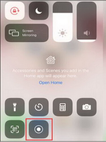 iphone screen recording icon