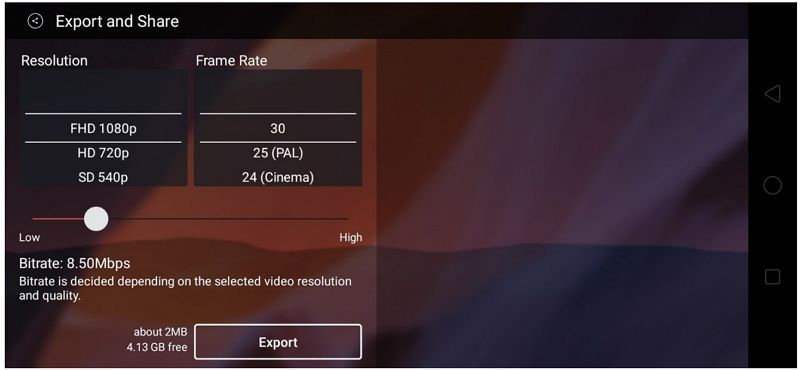 kinemaster export video