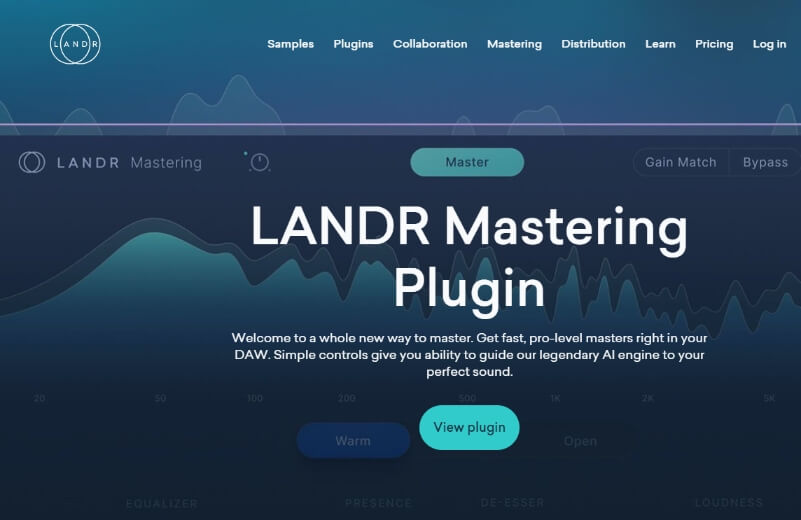 landr ai mastering plugin