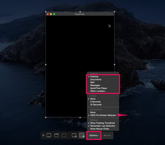 mac screen recording options