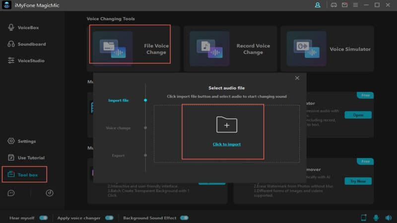 magicmic file voice change import