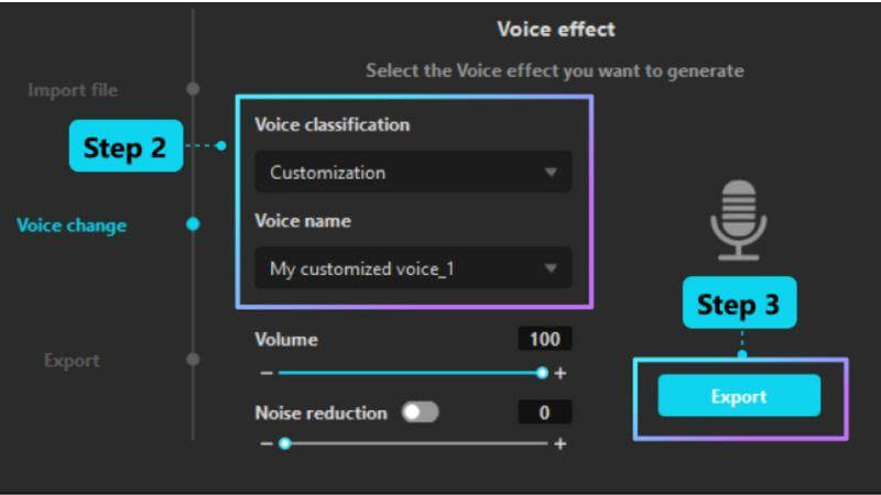 choose voice effect in magicmic