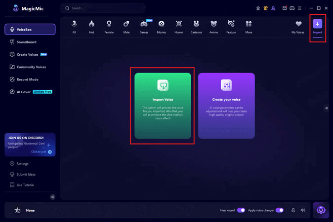 MagicMic import june voicebox