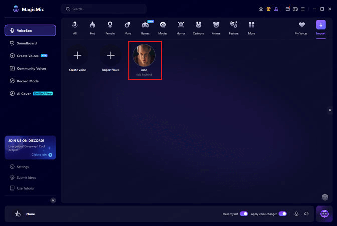 MagicMic import June