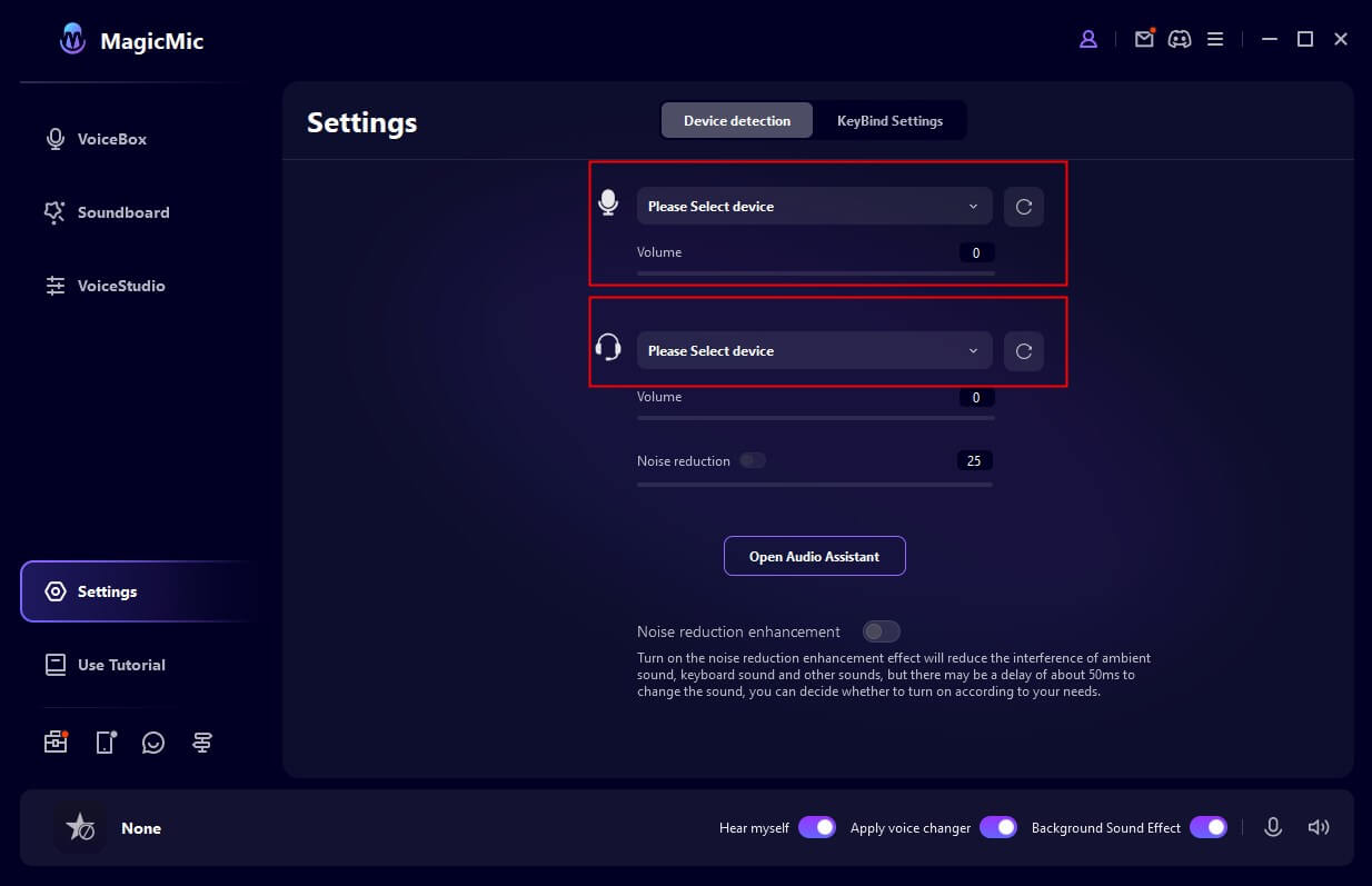 magicmic setting