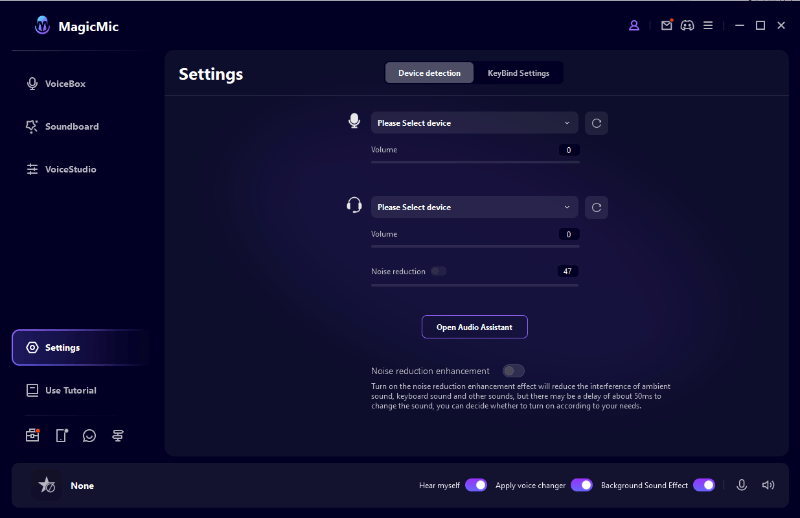 magicmic call voice changer setting